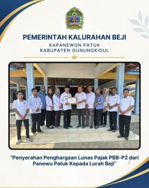 Lunas PBB Sebelum Jatuh Tempo, Kalurahan Beji Terima Penghargaan